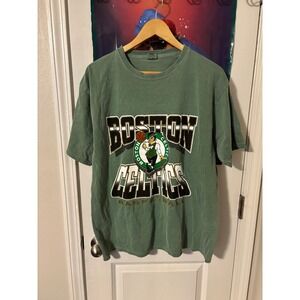 Boston Celtics Basketball NBA rare champions T Shirt Green Mens Size Large 90s